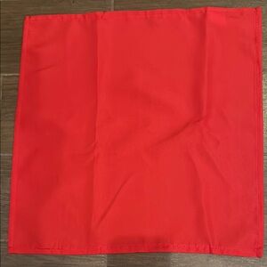 BRAND NEW Vibrant Red 16” Square premium napkins. Set of 8. 100% polyester.